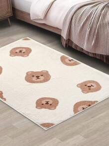 ROMWE Kawaii 加厚仿卡仕米爾毛線織卡通熊圖案裝飾毛毯 - 彩色 - 查看 4