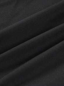 SHAPORA 女式網眼拼接修身短褲 - 黑色 - 查看 5