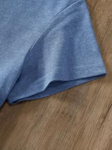 INAWLY Áo thun in hình xe đạp và hoa dành cho nữ - Màu xanh lam - Xem 4