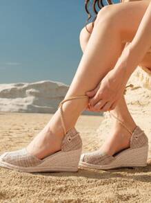 Styleloop Tacones De Cuña De Mujer Modernos Y Cómodos - Albaricoque - Ver 2