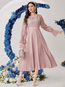 Modelyn Women'S Elegant Style Dress - Pink - View 7