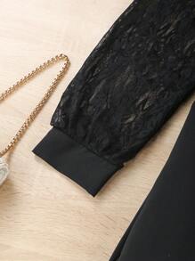 SHEIN Teenage Girls' Dress - Black - View 4