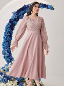 Modelyn Women'S Elegant Style Dress - Pink - View 4