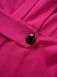 Chiquease Của phụ nữ tay cánh Đầm Với Ẩn giấu Túi - Màu Hồng Tươi - Xem 6