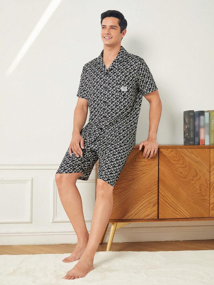 Men'S Digital Printing Pajama Set