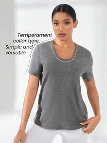 Easithlete 休閒運動t恤 - 灰色 - 查看 4