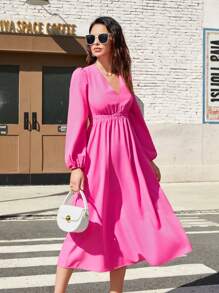 Aveloria Ladies' Pink Long Sleeve Dress - Pink - View 3