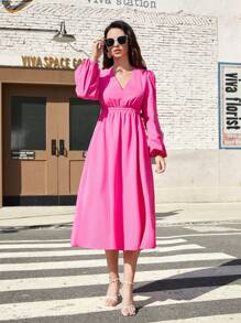 Aveloria Ladies' Pink Long Sleeve Dress - Pink - View 5