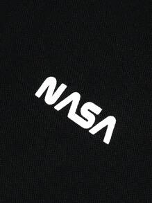 Aesthetic Post 男式拼色领字母印花 Polo 衫 - 黑色 - 查看 5