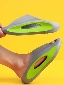 时尚户外沙滩拖鞋 - 灰色 - 查看 2