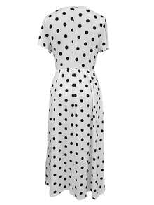 Polka Dot Dress - White - View 2