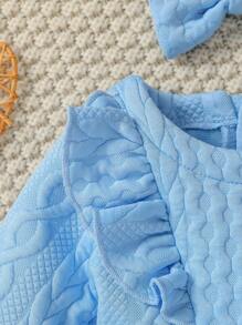 Linda vestido celeste para bebé niña - Azul - Ver 5