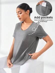 Easithlete 休閒運動t恤 - 灰色 - 查看 1