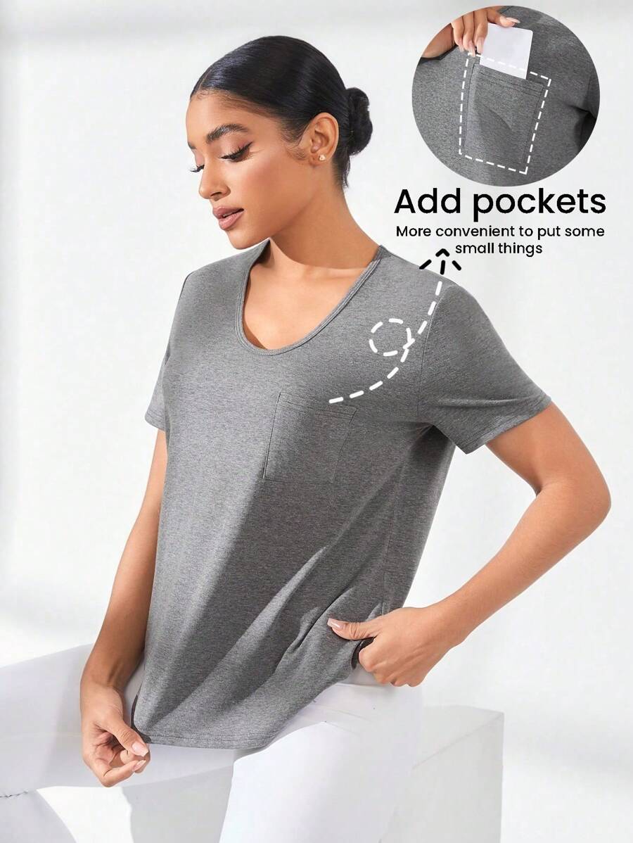 Easithlete 休閒運動t恤 - 灰色 - 查看 1