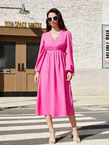 Aveloria Ladies' Pink Long Sleeve Dress - Pink - View 4