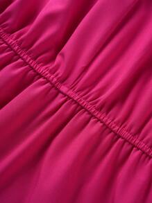 Chiquease Của phụ nữ tay cánh Đầm Với Ẩn giấu Túi - Màu Hồng Tươi - Xem 5