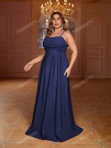 Faeriesty Faeriesty Plus Solid Lace Up Back Cami Party Dress
