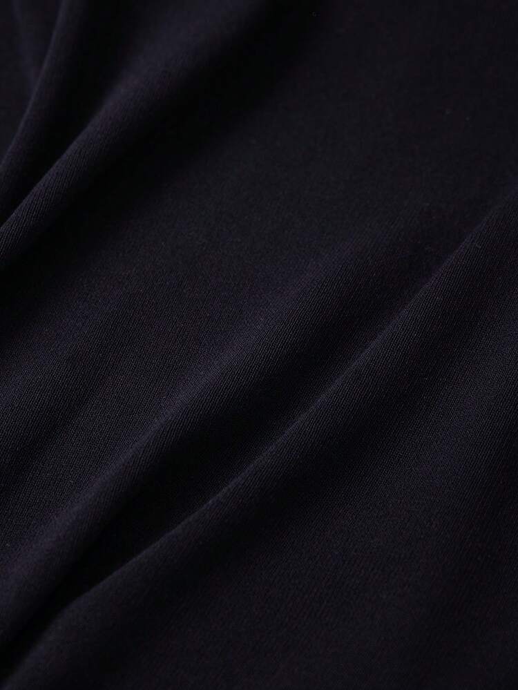 Women's Plus Size Black Pearl Embellished Cami Sweater Dress