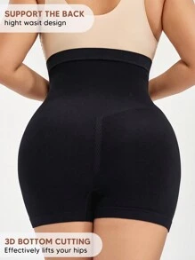 Maternity Elastic Waist Belly Support Shorts - Black - View 2