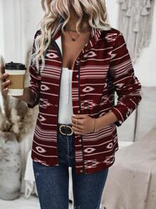 Chaqueta De Mujer De Ajuste Regular Con Cremallera En Color Vino Tinto - Burdeos - Ver 1