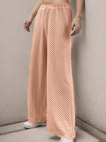 Flirla Solid Color Wide Leg Straight Pants Fall Cloth For Women - Pink - View 2