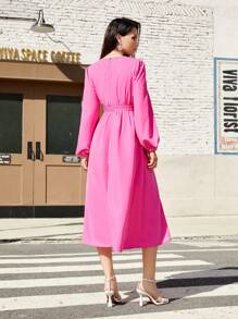 Aveloria Ladies' Pink Long Sleeve Dress - Pink - View 2