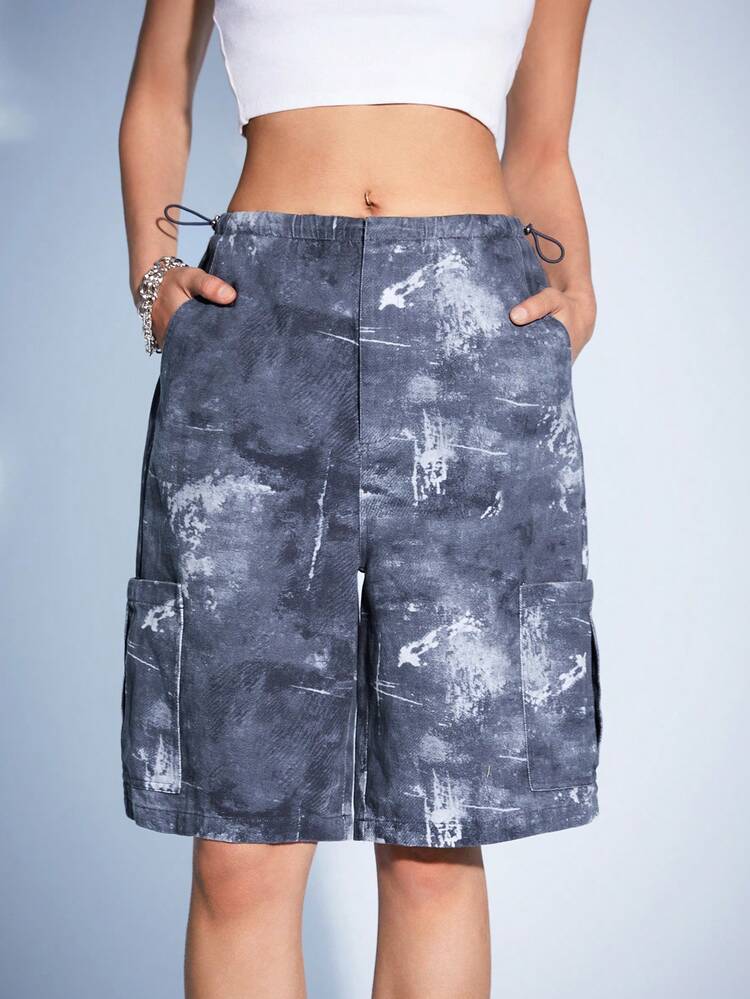Printed Casual Women's Work Shorts