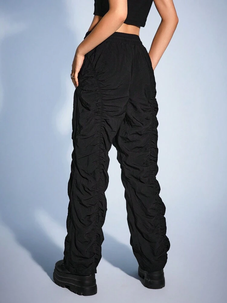 Women's Pleated Drawstring Waist Pants