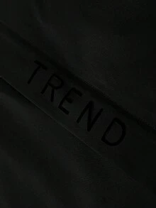 男士長袖拉鍊前帽風外套 - 黑色 - 查看 6