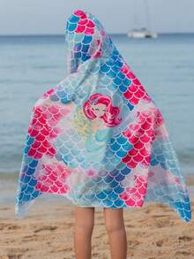 小女孩魚鱗印花遮罩衣 - 彩色 - 查看 2