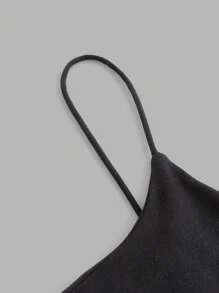 SHEIN EZwear 3pcs Black, White, Gray Camisole Casual Slim Fit Tank Tops For Women, Suitable For Summer - Multicolor - View 2