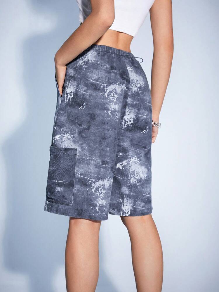 Printed Casual Women's Work Shorts