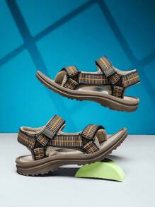 儿童/男童春夏透气防滑经典凉鞋，双魔术贴搭扣，可调节，适合日常穿着、度假，柔软衬垫，轻便速干休闲凉鞋 - 彩色 - 查看 7