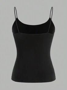 SHEIN EZwear 3pcs Black, White, Gray Camisole Casual Slim Fit Tank Tops For Women, Suitable For Summer - Multicolor - View 10