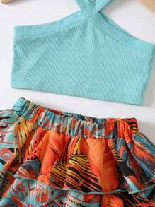 Conjunto De Ropa De Dos Piezas Para Niñas Pequeñas - Multicolor - Ver 7