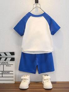 Young Boy Two-Piece Outfit - Blue - View 2