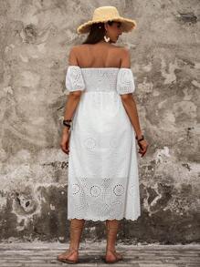Breezaya Của phụ nữ Trắng Off Shoulder Váy bodycon - trắng - Xem 2
