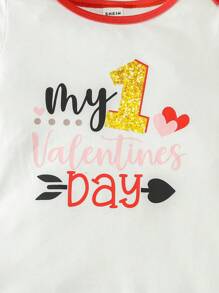 Baby Boy's New Year Warm Soft Jumpsuit - Red and White - View 5