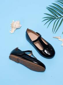 Girls' Spring/Summer Black Mary Jane Shoes With British Retro Style For Children, New Fashionable Design For Primary School Students, For Dance Performance Parties, Flat Heel - Black - View 3