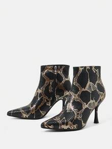 CUCCOO SZL Của phụ nữ Pointed Toe Giày cao gót Giày ống Ankle - màu đen - Xem 2