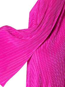 Của phụ nữ Màu thuần Áo choàng Tay áo Đầm - Màu Hồng Tươi - Xem 3