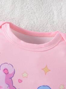 Đứa bé gái Dễ thương Gấu In Tay áo dài Áo liền quần , 3 Màu sắc , 3 cái/bộ Nhà  Quần áo - Nhiều màu - Xem 4