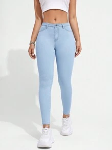 Flexra Women's Skinny Fit Jeans - Light Wash - View 2