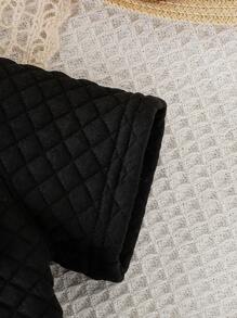 女寶寶夏季休閒街頭風格甜美套裝 - 黑色 - 查看 8