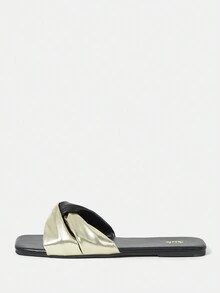 SheIn VCAY 女士拖鞋 - 黑色 - 查看 4