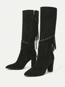 Women'S Knee-High Boots, Black