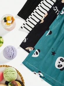 Plus Size Cartoon Printed Pajama Shorts Sleep Shorts With Bow Decoration