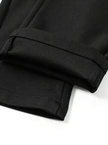 Men's Solid Color Casual Dress Pants - Black - View 5