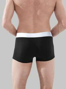 男士字母腰帶平口短褲（5件裝） - 彩色 - 查看 3