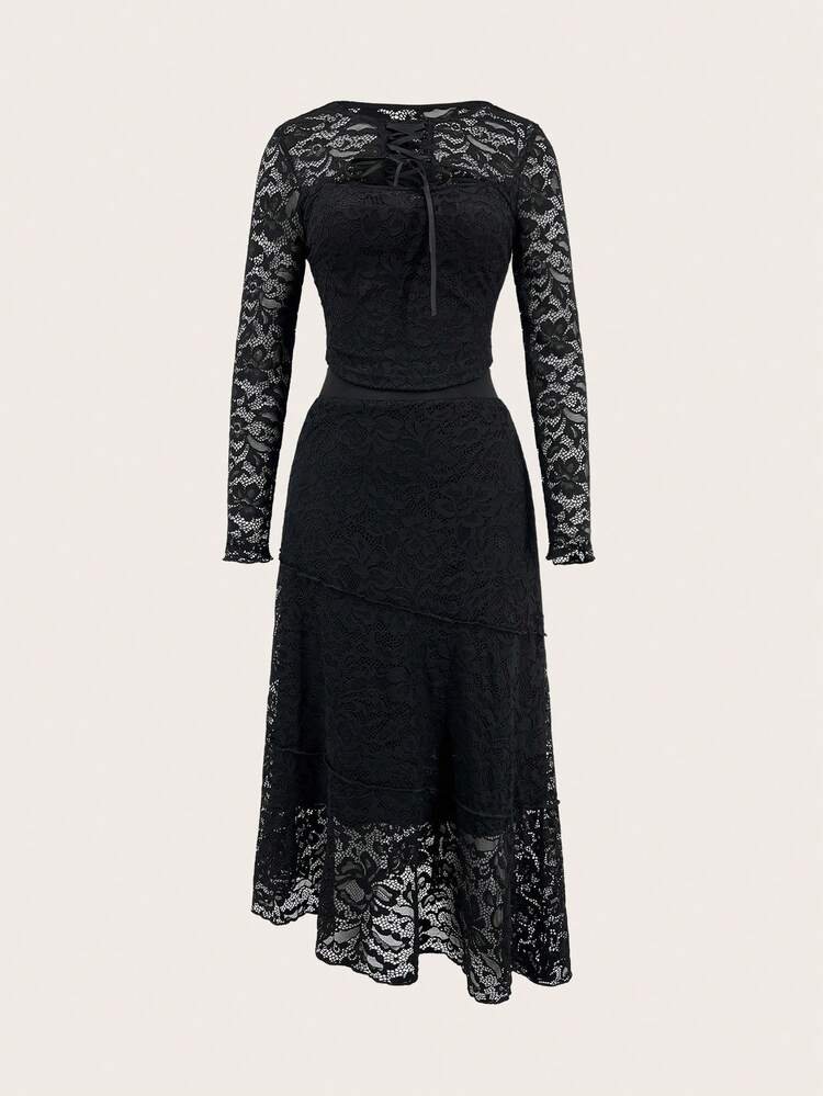 Women's Lace Patchwork Elegant Casual Suit